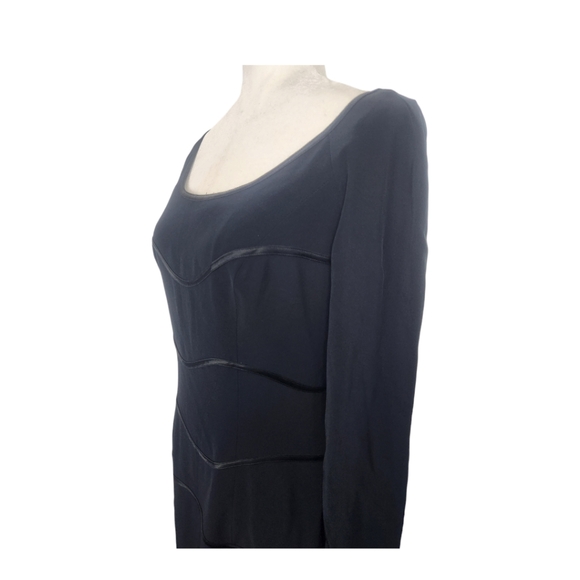 Vintage Niteline Black Formal Evening Gown Mermaid Flare Hem Long Sleeves Size 6 - Picture 2 of 10